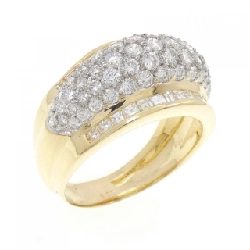 Nhẫn kim cương Pavé 750YG/750WG 2.00CT - Hàng hiệu Chính hãng