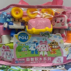 Đồ chơi túi xếp hình Robocar Poli 34 chi tiết giao màu ngẫu nhiên 3620 301936