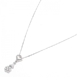 K18WG Hoa Kim Cương Dây Chuyền 0.18CT - Hàng hiệu Chính hãng 860837