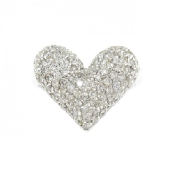 Nhẫn kim cương pavé hình trái tim K18WG 0.75CT - Hàng hiệu Authentic 850180