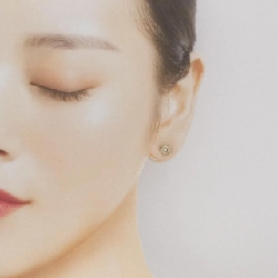 K18YG Bông tai kim cương - Hàng hiệu Chính hãng 866650