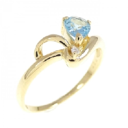 Nhẫn Blue Topaz K18YG 0.35CT