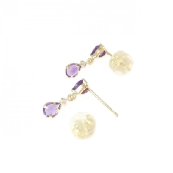 K18YG Amethyst Bông tai - Hàng hiệu Chính hãng 865830