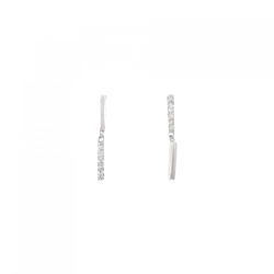 K18WG Bông tai kim cương 0.10CT - Hàng hiệu Chính hãng