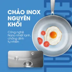Bộ nồi chảo inox KALITE ECO Dual, inox 304 an toàn, cấu trúc 3 lớp, bắt từ tốt