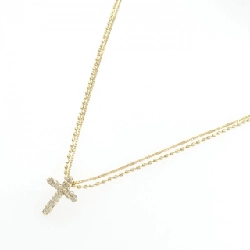 K18YG Dây chuyền kim cương chéo 0.1CT - Hàng hiệu Chính hãng 861321