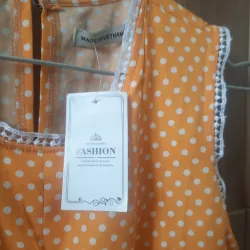 Áo nữ vàng chấm bi 925582