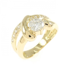 Nhẫn kim cương K18YG 0.50CT