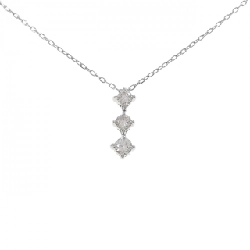 Dây chuyền kim cương ba viên PT900/PT850 0.50CT - Hàng hiệu Authentic