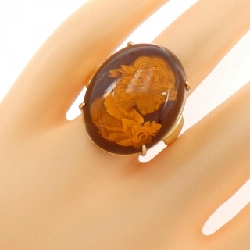 Nhẫn Hổ Phách K18YG - Hàng hiệu Authentic 851383