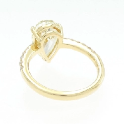 Nhẫn kim cương K18YG 3.003CT LY SI2 hình giọt nước - Hàng hiệu Authentic 872887