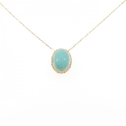 K18YG Mặt dây chuyền ngọc lam 8.17CT - Hàng hiệu Chính hãng