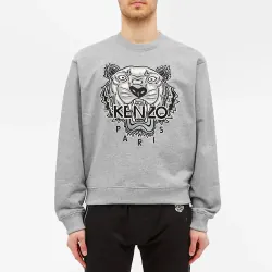 Áo sweater Kenzo thêu đầu hổ màu xám size L 757323