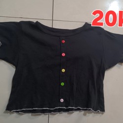 Áo crop top màu đen siêu xinh 69598