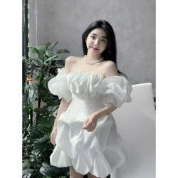 LENA DRESS-ĐẦM NỮ DỰ TIỆC THIẾT KẾ ĐẦM CÚP NGỰC XÒE TAY BỒNG NHÚN