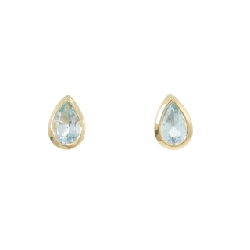 Bông tai Blue Topaz 750YG/K18YG - Hàng hiệu Chính hãng