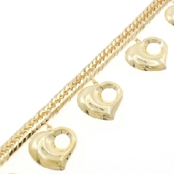 K18YG Vòng tay hình trái tim - Hàng hiệu Chính hãng