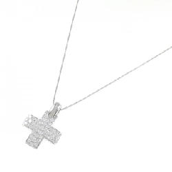 Dây chuyền kim cương Pave Cross 18KTWG/K18WG - Hàng hiệu Authentic 858859