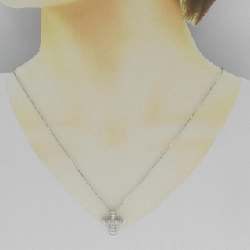 K18WG Dây chuyền kim cương hình chữ thập 0.42CT - Hàng hiệu Chính hãng 862175