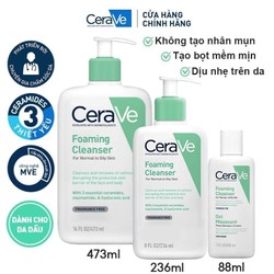 Sữa Rửa Mặt CeraVe Sạch Sâu Cho Da Thường Đến Da Dầu 236 ml - 473ml chính hãng