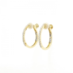 Bông tai kim cương K18YG 0.30CT - Hàng hiệu Chính hãng