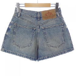Quần short denim nhuộm trắng PRADA GFP535 SUOO 1703 647935