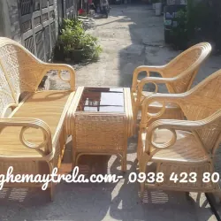 Sofa salon mây đan kín 790114