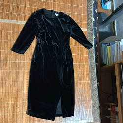 Đầm nhung đen quý phái 478072