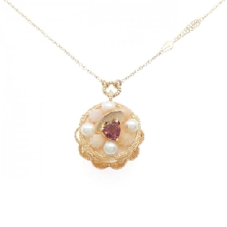 K18PG Bánh × Dĩa Đá Màu Dây Chuyền - Hàng hiệu Chính hãng