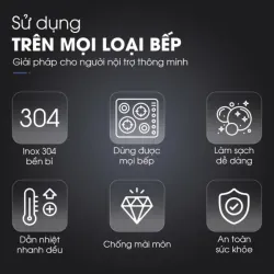 🌟 Quánh Inox Kalite KSP1601 – 3 Lớp Cao Cấp, Dẫn Nhiệt Siêu Nhanh 726356