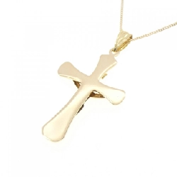 K18YG Dây chuyền hình chữ thập - Hàng hiệu Chính hãng 859816