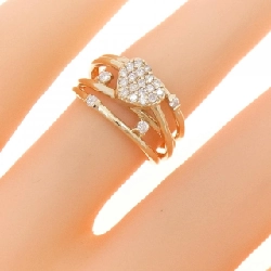 Nhẫn kim cương hình trái tim K10YG Pavé 0.18CT - Hàng hiệu Authentic 848886