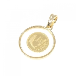 K18YG(枠) Đồng xu Mặt dây chuyền - Hàng hiệu Authentic 865199