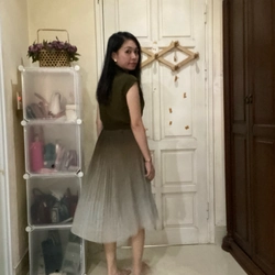 Váy thời trang size M màu xanh bộ đội loang đã qua sử dụng, chât mềm nhẹ mặc tôn dáng 470564