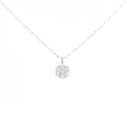 Dây chuyền kim cương hoa PT900/PT850 0.10CT - Hàng hiệu Chính hãng