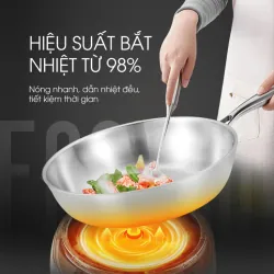 Bộ nồi chảo inox liền khối KALITE ECO Trio, inox 304 an toàn, cấu trúc 3 lớp, bắt từ tốt 735030