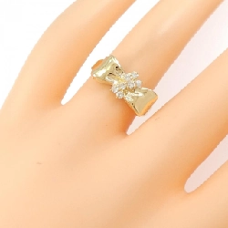 Nhẫn kim cương K18YG hình ruy băng 0.14CT 667664