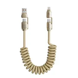 Cáp xạc lò xo siêu nhanh 240W 4 cổng in 1 1009206