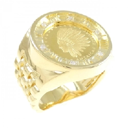 【新品】Nhẫn kim cương K18YG 0.05CT