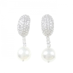 PT900/14KWG Bạc Bướm Ngọc Trai Bông Tai 11.2mm - Hàng hiệu Chính hãng