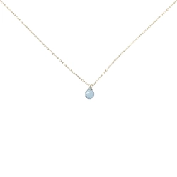 K18YG Blue Topaz Necklace - Hàng hiệu Authentic