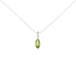 K18WG Peridot Necklace 1.92CT - Hàng hiệu Chính hãng