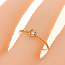 【Sản phẩm mới】Nhẫn kim cương hình móng ngựa K18YG 0.03CT 673656