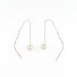 Bông tai ngọc trai Akoya 6.4mm - Hàng hiệu Authentic