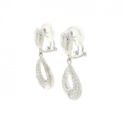 K18WG Bông tai/Khuyên tai Kim cương 0.40CT - Hàng hiệu Chính hãng 870629