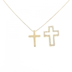 K18YG 2WAY Đá quý Kim cương Dây chuyền 0.25CT - Hàng hiệu Chính hãng 858106