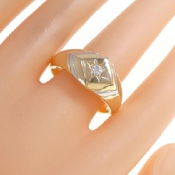 Nhẫn kim cương K18YG/PT900 0.12CT 667065