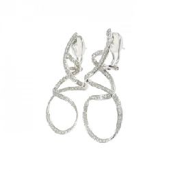 K18WG Bông tai kim cương 1.37CT - Hàng hiệu Chính hãng 870128