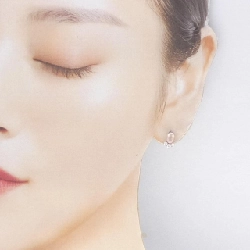 K18PG Bông tai đá hồng ngọc - Hàng hiệu Chính hãng 868076