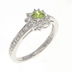 Nhẫn Đá Garnet Demantoid K18WG 0.11CT - Hàng hiệu Chính hãng